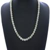 21" China Certified Nature Hetian Nephrite Jade Women's White Round Beads Necklace view 2