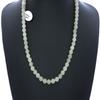 21" China Certified Nature Hetian Nephrite Jade Women's White Round Beads Necklace view 3