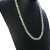 21" China Certified Nature Hetian Nephrite Jade Women's White Round Beads Necklace view 4