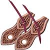 Showman 6" Long Basketweave Tooled Light Oil Leather Slobber Straps view 1