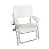 MARINE CITY Aluminum Portable Folding Boat Deck Chair, Cushioned & Comfortable with Foam Padding, Ideal for Marine, Boats, Yachts, and Ships (Stainless Steel) view 1