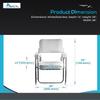 MARINE CITY Aluminum Portable Folding Boat Deck Chair, Cushioned & Comfortable with Foam Padding, Ideal for Marine, Boats, Yachts, and Ships (Stainless Steel) view 2