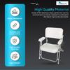 MARINE CITY Aluminum Portable Folding Boat Deck Chair, Cushioned & Comfortable with Foam Padding, Ideal for Marine, Boats, Yachts, and Ships (Stainless Steel) view 4