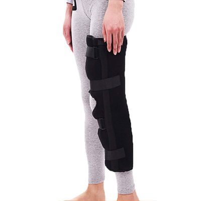 Kmgjc Knee Brace, Adjustable Support Knee Strap - for ACL/PCL Injuries, Patella Support, Sprains, Hypertension (1 Knee Fixation Band) (Color : Noir, Size : Universal)