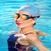Aegend Swim Goggles, 2 Pack Swimming Goggles No Leaking UV Protection, Adjustable, Anti Fog Adult Men Women Youth, Aqua & Light Orange view 3