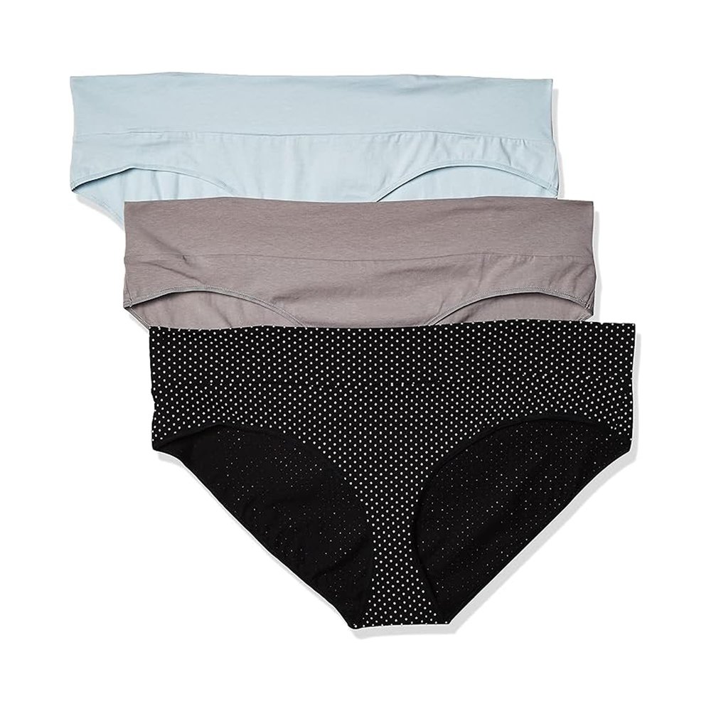 Motherhood Maternity  3 Pack Maternity Panties  Foldover and Bikini Style Underwear for Pregnancy  Sizes Small to 3X