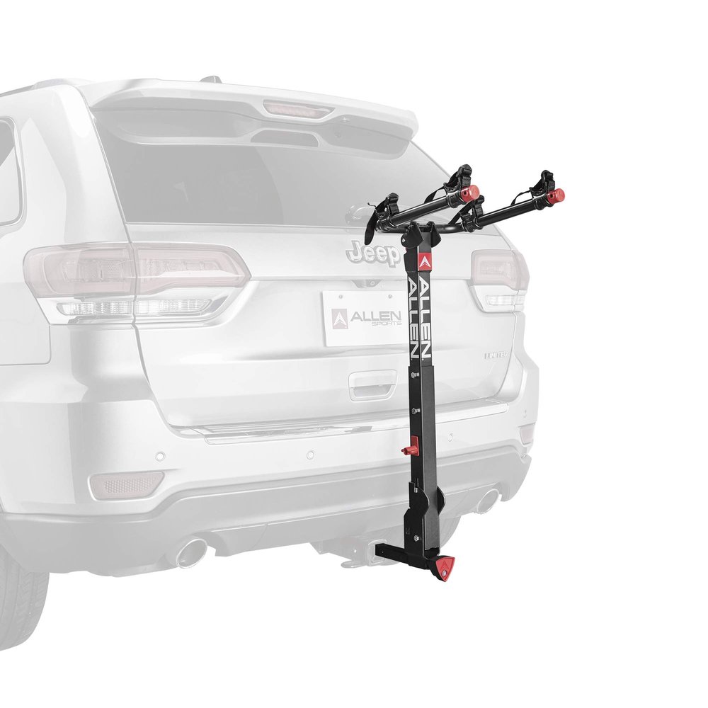 Allen Sports Deluxe+ Locking Quick Release 2-Bike Carrier for 1 1/4 in. and 2 in. Hitch, Model 820QR , Black
