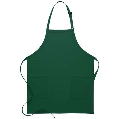 DayStar Apparel 230 Two Patch Pocket Bib Apron (6 Pack), Emerald