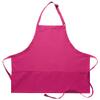 DayStar Apparel 200XL Extra Large Three Pocket Bib Apron (6 Pack), Hot Pink view 1