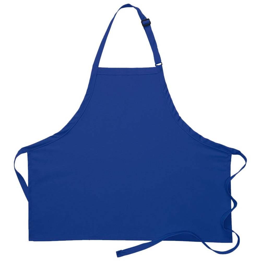 DayStar Apparel 200NP No Pocket Bib Apron (6 Pack), Royal