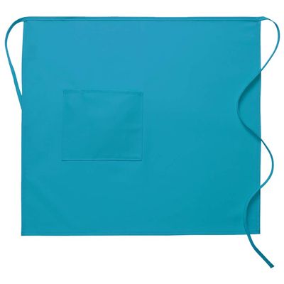DayStar Apparel 118 One Pocket 3/4 Bistro Apron w/Pencil Divide (6 Pack), Turquoise