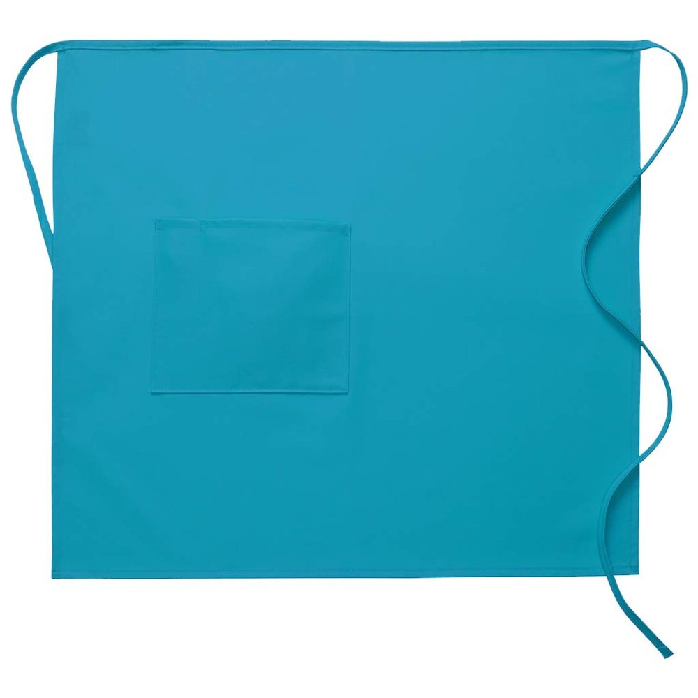DayStar Apparel 118 One Pocket 3/4 Bistro Apron w/Pencil Divide (6 Pack), Turquoise