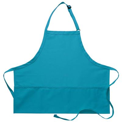 DayStar Apparel 200XL Extra Large Three Pocket Bib Apron (6 Pack), Turquoise