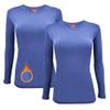 M&M SCRUBS Women's Under Scrub Tee Crew Neck Long Sleeve T-Shirt 2 - Pack (Ceil Blue, X-Large) view 1