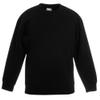 Fruit of the Loom Childrens Big Boys Set in Sleeve Sweatshirt (Pack of 2) (3-4) (Black) view 1