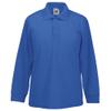Fruit of the Loom Childrens Big Boys Long Sleeve Polo Shirts (Pack of 2) (3-4) (Red) view 2