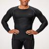 DEVOPS 3 Pack Men's UPF 50+ Long Sleeve Compression Shirts Quick Dry, Cool Gear for Garage Garden Gym Yard and Workouts (2X-Large, Black/Black/White) view 3