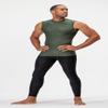 DEVOPS 3 Pack Men's Athletic Compression Shirts Sleeveless (Small, Black/Navy/Olive) view 2