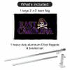 East Carolina Pirates Black Flag with Pole and Bracket Complete Set view 2