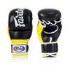 Fairtex FGV18 Muay Thai Boxing Gloves for Men, Women & Kids| MMA Gloves for Martial Arts|Made from Premium Quality Leather, Light Weight & Shock Absorbent Boxing Gloves-Small, Black/Yellow view 2