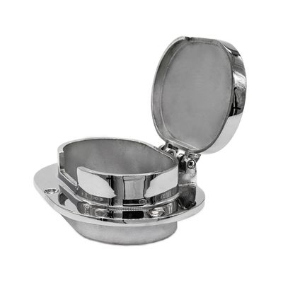 MARINE CITY 316 Stainless Steel Chain Oval Deck Pipe Sturdy Durable in The Salt Water Environment Smooth Gloss Finish Polished Functional Design for RV Marine Boat Yacht
