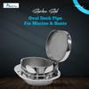 MARINE CITY 316 Stainless Steel Chain Oval Deck Pipe Sturdy Durable in The Salt Water Environment Smooth Gloss Finish Polished Functional Design for RV Marine Boat Yacht view 2