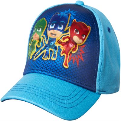 PJ Masks Boys' Baseball Cap - 3D Catboy, Owlette, Gekko Curved Brim Snap Back Hat (2T-7), Size 4-7 Years, Pj Mask Light Blue