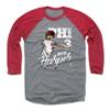 500 LEVEL Bryce Harper 3/4 Sleeve T-Shirt (Baseball Tee, XXX-Large, Red/Heather Gray) - Bryce Harper Team W WHT view 1