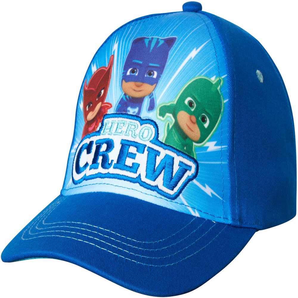 PJ Masks Boys Cotton Baseball Cap with Embroidery (Ages 2-7), Size Age 4-7, Pj Masks Blue