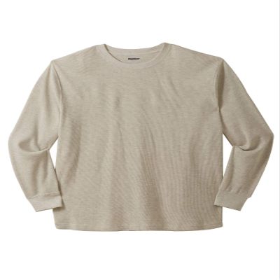 KingSize Waffle-Knit Thermal Crewneck Tee