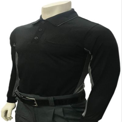 Smitty BBS-315 Major League Style Body Flex Umpire Long Sleeve Shirt (Black, XL)