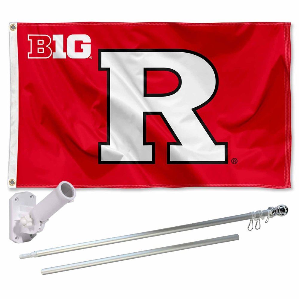 College Flags & Banners Co. Knights Big Ten Flag with Pole and Bracket Complete Set