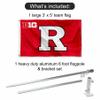 College Flags & Banners Co. Knights Big Ten Flag with Pole and Bracket Complete Set view 2
