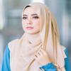 Cntqiang Muslim Shawls Bubble Chiffon Head Scarf Women Wrap Hijab Solid Color Long Shawl  (6#) view 2