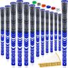 SAPLIZE Cross Cord Golf Grips Set of 13 Grips with Tape or Full Regripping Kit, Std/Mid/Jumbo, Low Taper Design, Multi-compound Hybrid, Anti-Slip Golf Club Grips, CL03 Series, Mid-Size, Blue view 1