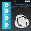 MARINE CITY Thick Ring Round Sail Shade Pad Eye Plate, Anti-Rust Stainless Steel, for Boat Rigging, Sailing, and Boating (Medium) view 3