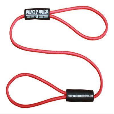 Boat Lines & Dock Ties Basic Bungee Boat Dock Ties with Floats (Red, 60" -1 Pack)