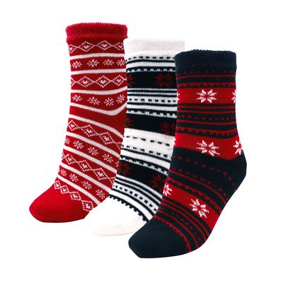 American Mammoth 3 Pairs Cozy Cabin Socks for Women - Aloe Infused Fuzzy Fluffy Comfortable Socks