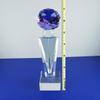 The Elegante Optical Crystal Glass Diamond Trophy Awards Recognition Achievement Reality Personalized Custom Laser Etched Engraving Trophy (Purple Diamond, 7" H) view 2