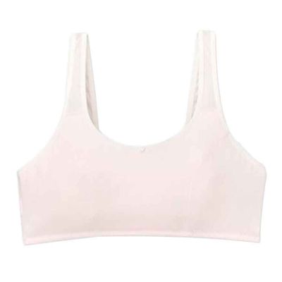 24station Comfortable Training Bras Girl Cotton Underwear Wireless Movement Vest Pink