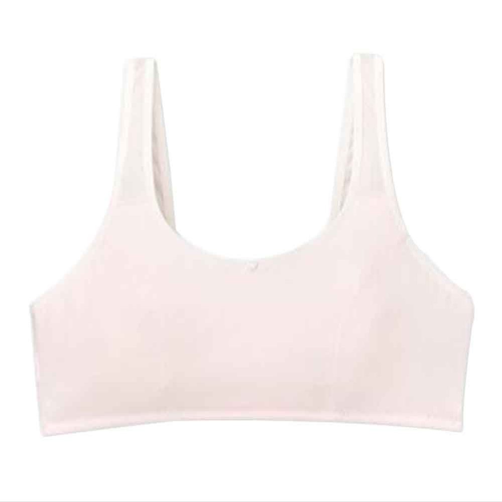 24station Comfortable Training Bras Girl Cotton Underwear Wireless Movement Vest Pink