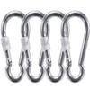 PROND Locking Carabiners, Heavy Duty Carabiner, 316 Stainless Steel Screw Lock Carabiner Hooks (4PCS - 316 Stainless Steel) view 1