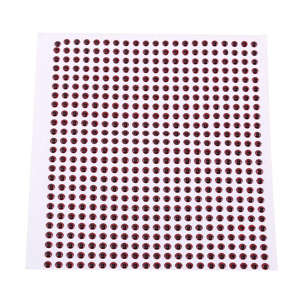 4mm Lure Eyes,Fishing Lure Eye,3D Fish Eyes Fly Tying Crafts Jig Replacement for DIY Lure Baits Making(4mm red)