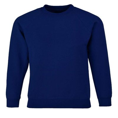 MA ONLINE Boys Long Sleeve School Uniform Wear Jumper Girls Crew Neck Plain Sweatshirt Navy 9-10 Years