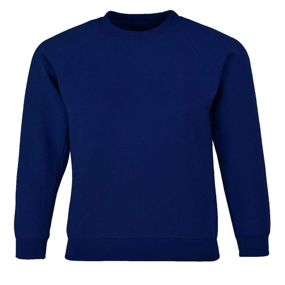 MA ONLINE Boys Long Sleeve School Uniform Wear Jumper Girls Crew Neck Plain Sweatshirt Navy 9-10 Years