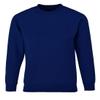 MA ONLINE Boys Long Sleeve School Uniform Wear Jumper Girls Crew Neck Plain Sweatshirt Navy 9-10 Years