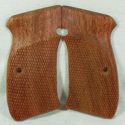 New, Wood Checkered Grips for CZ 75, CZ 85, Full Size, CZ 75B, 85B