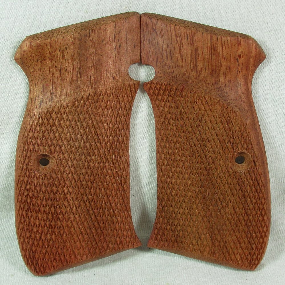 New, Wood Checkered Grips for CZ 75, CZ 85, Full Size, CZ 75B, 85B