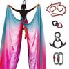 DASKING Aerial Silks Kit for Beginners & Pros - 10Yd Durable Fabric, Pro Safety Hardware & Easy Setup Guide - Yoga Hammock, Swing, Silk Rigging Kit (Multicolor-G) view 1