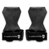 Gymreapers Weight Lifting Grips (Pair) for Heavy Powerlifting, Deadlifts, Rows, Pull Ups, with Neoprene Padded Wrist Wraps Support and Strong Rubber Gloves or Straps for Bodybuilding (Black, Small) view 1